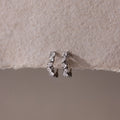 Sprinkle Diamond Huggies Silver 18K Gold Plated