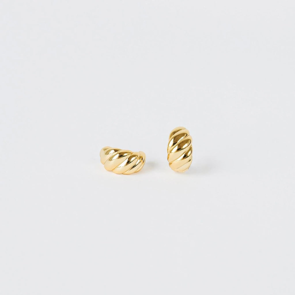 Embrace Parisian Elegance with Croissant Mini Hoop Earrings