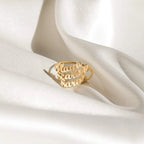 London Triple Name Ring Silver 18K Gold Plated