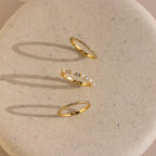 Diamond Eternity Ring Set Silver 18K Gold Plated