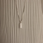 Dainty Tag Name Necklace Silver 18K Gold Plated