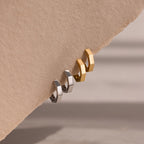 Audrey Hexagon Huggies Silver 18K Gold Plated