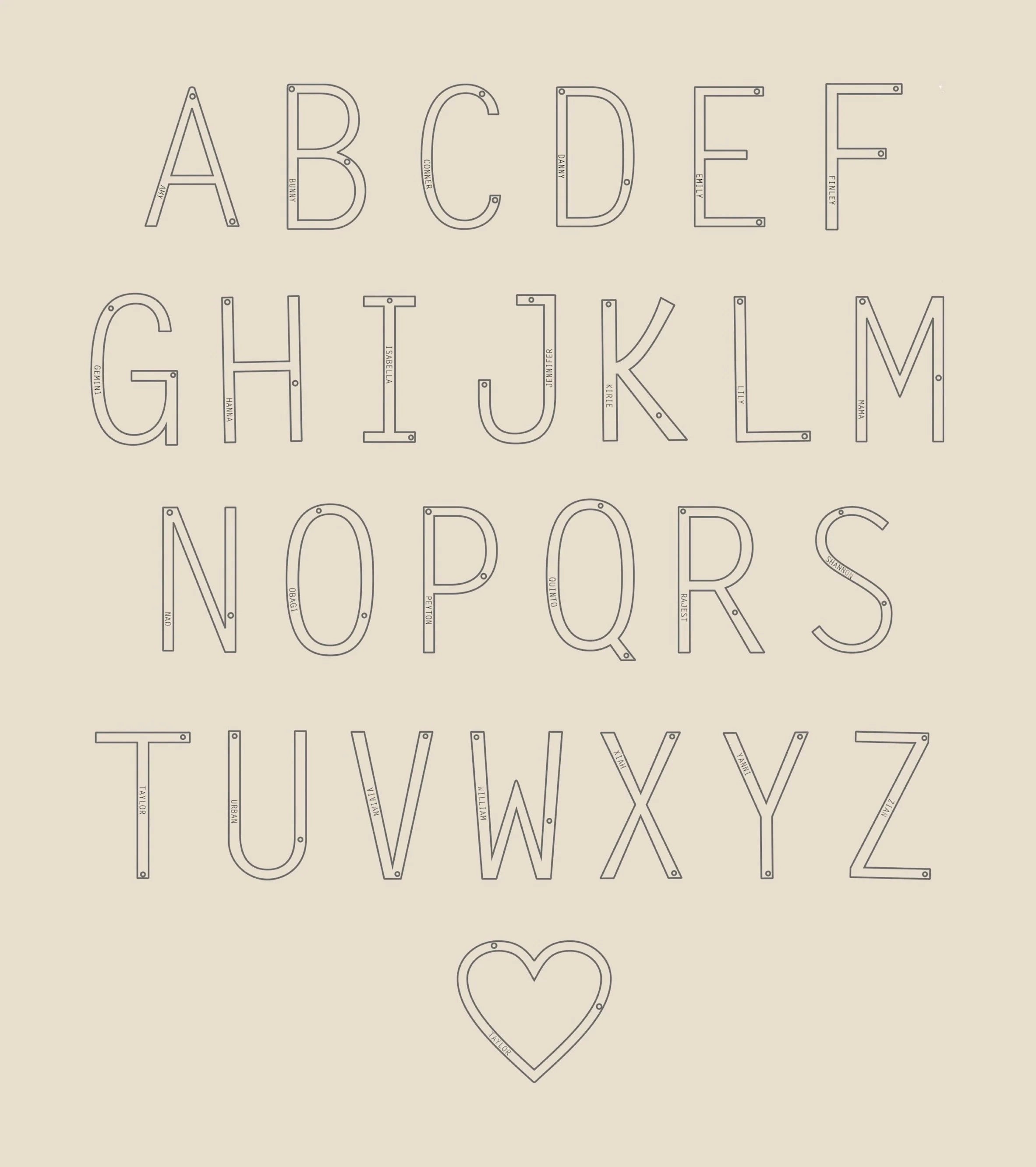 Large Sideways Initial Necklace
