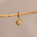 Alexandrite Pavé Peach Charm Silver 18K Gold Plated