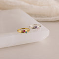 Toi et Moi Interlocking Name Ring Silver 18K Gold Plated