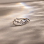 Harlow Diamond Ring Silver 18K Gold Plated