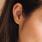 Tiny Python Studs Silver 18K Gold Plated