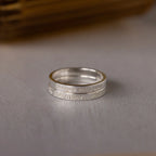 Ann Thin Message Ring Silver 18K Gold Plated