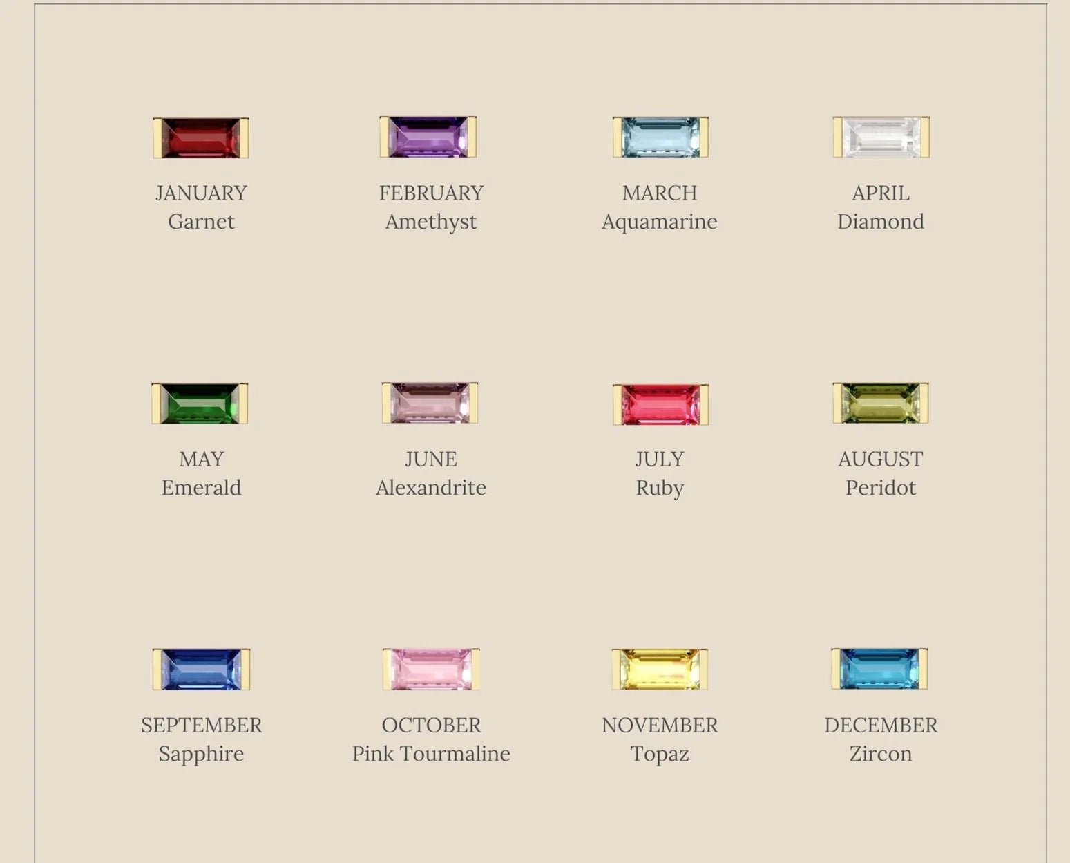 Mismatched Custom Baguette Birthstone Earrings