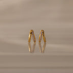 Amelia Duo Alexandrite Huggies Silver 18K Gold Plated
