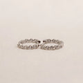 Inside Out Diamond Huggies Silver 18K Gold Plated