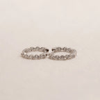 Inside Out Diamond Huggies Silver 18K Gold Plated