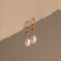 Diamonds North Star Pearl Hoops Silver 18K Gold Plated