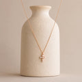 Celeste Pearl Cross Necklace