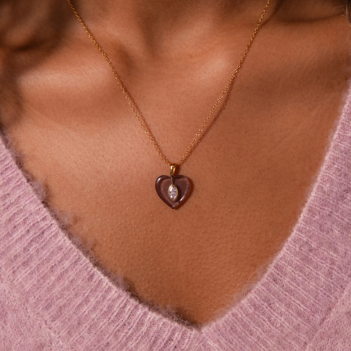 Topaz Crystal Necklace Silver 18K Gold Plated