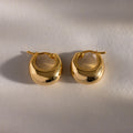 Bold Teardrop Earrings Silver 18K Gold Plated