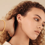 Editor Huggies in Silver 18K Gold Plated