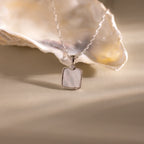 Serenity Mother of Pearl Necklace Silver 18K Gold Plated