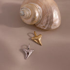 Shark Tooth Charm Silver 18K Gold Plated