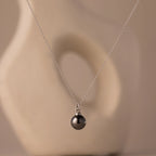 Midnight Pearl Necklace  Silver 18K Gold Plated