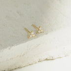 Mini Diamonds Studs Silver 18K Gold Plated