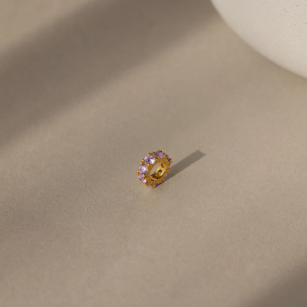 Infinity Light Alexandrite Charm Silver 18K Gold Plated