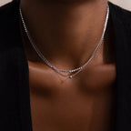 Beaded Choker Sphere Charm Necklace Silver 18K Gold Plated