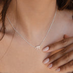Grace Dainty Initial Necklace Silver 18K Gold Plated