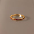 Garnet Eternity Ring Silver 18K Gold Plated