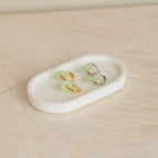 Dainty Jade Duo Hoops Silver 18K Gold Plated