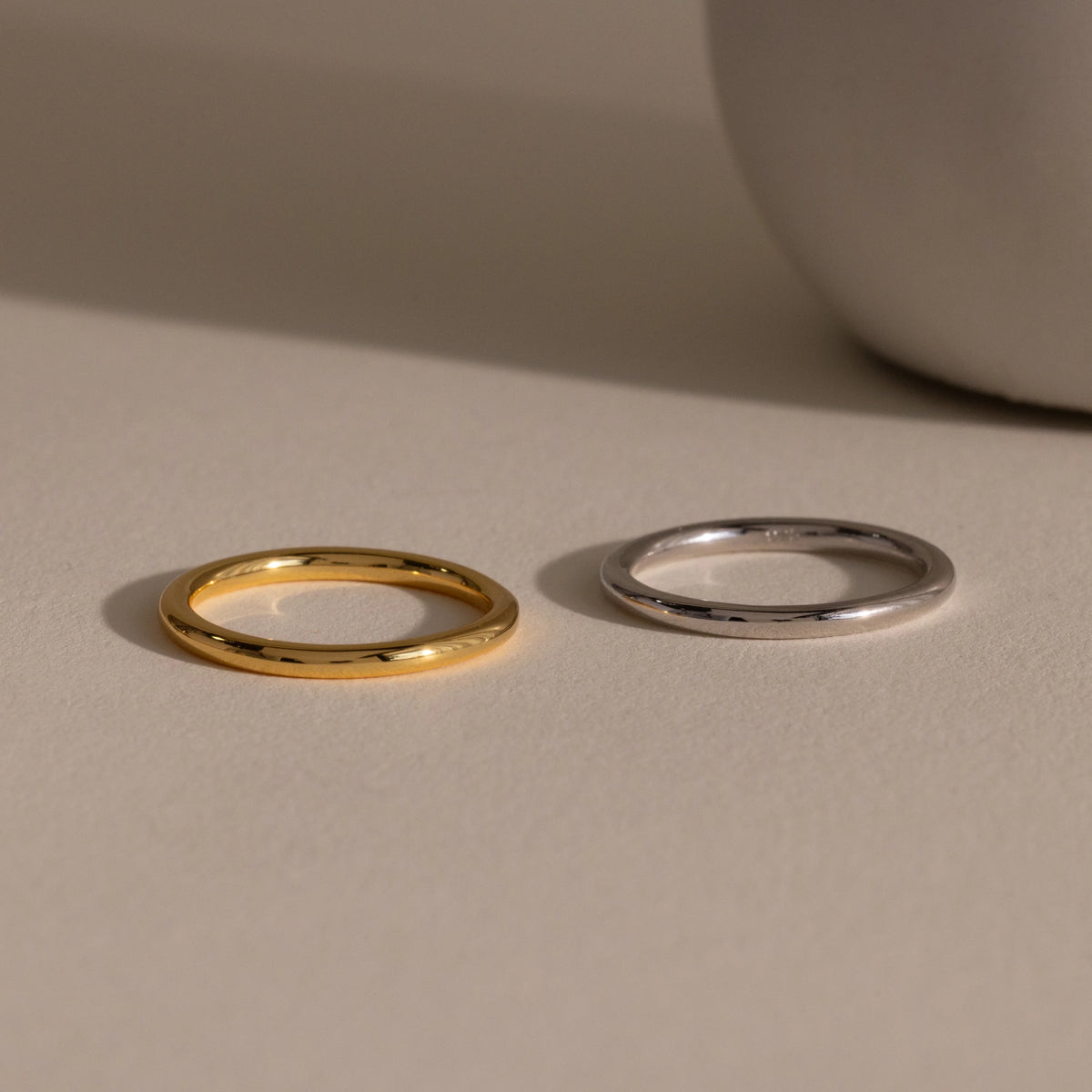 Minimal Stacking Ring Silver 18K Gold Plated