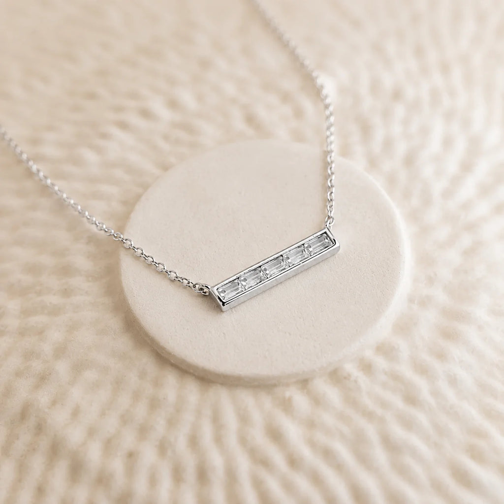Diamond Bar Necklace
