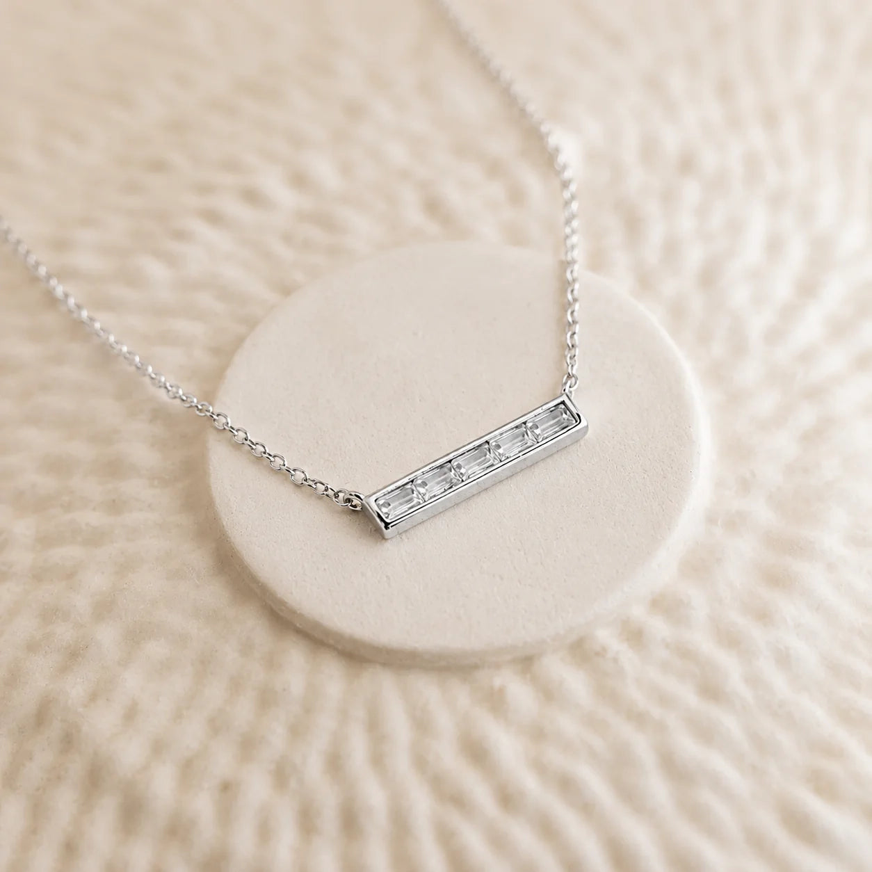 Diamond Bar Necklace