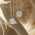 Personalized Initial Rectangle Pendant Necklace