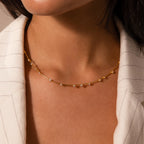 Sprinkle Diamond Necklace  Silver 18K Gold Plated