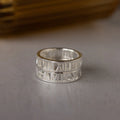 Roman Numerals Ring Silver 18K Gold Plated