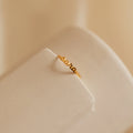 Petite Tiny Name Ring Silver 18K Gold Plated