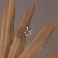 Beaded Hoops Silver 18K Gold Plated