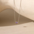 Emery Birthstone Necklace Silver 18K Gold Plated
