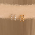Pearl Diamond Huggies