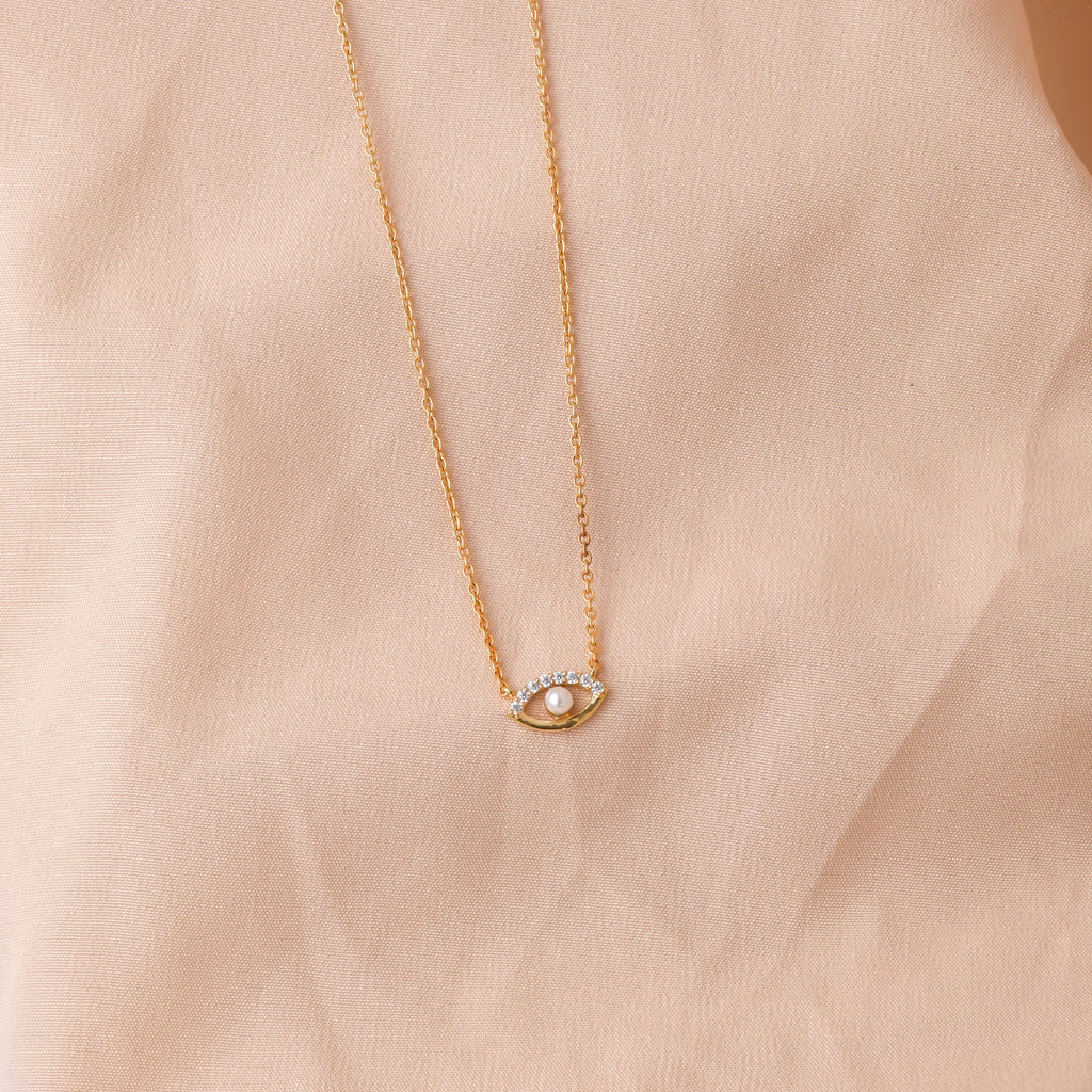 Guardian's Blessing: Evil Eye Diamond Necklace