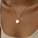Spinner Pendant Necklace Silver 18K Gold Plated