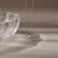 Dainty Diamond Necklace Silver 18K Gold Plated