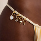 Round Carabiner Charm Set Silver 18K Gold Plated