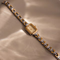 Azteca Link Timepiece in Mixed Metal Silver 18K Gold Plated