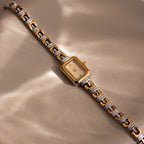 Azteca Link Timepiece in Mixed Metal Silver 18K Gold Plated