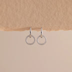 Diamond Duo Pave Huggies Silver 18K Gold Plated
