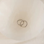 Diamond Twisted Hoops Silver 18K Gold Plated
