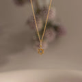 Diamond Snowflake Necklace  Silver 18K Gold Plated