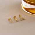 Constellation Flat Back Stud Set Silver 18K Gold Plated